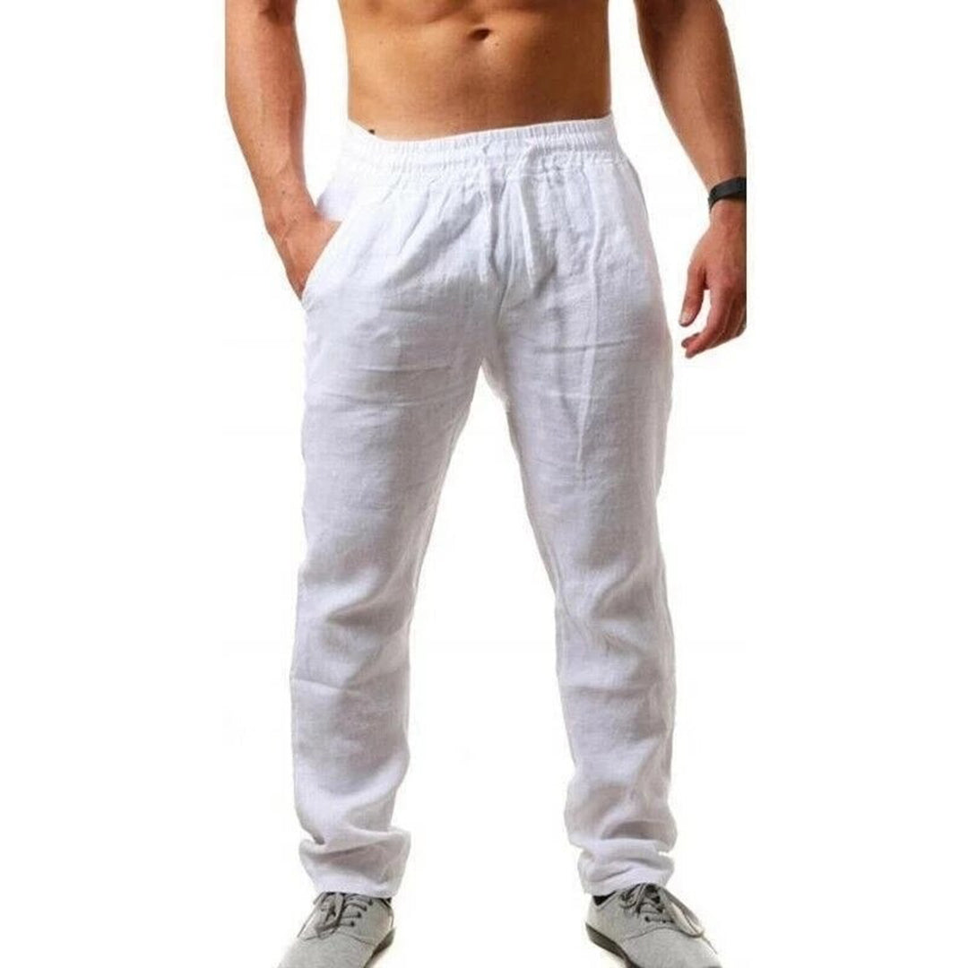Pantalon Homme Lin Respirant et Élégant