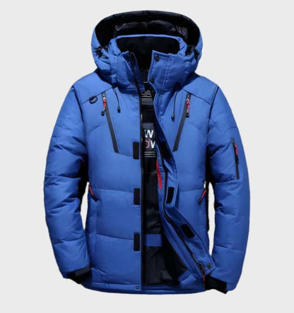 Veste Hiver Homme Capuche Manches Longues Imperméable