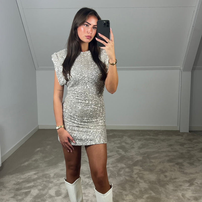 Robe Courte Élégante sans Manches pour Femme