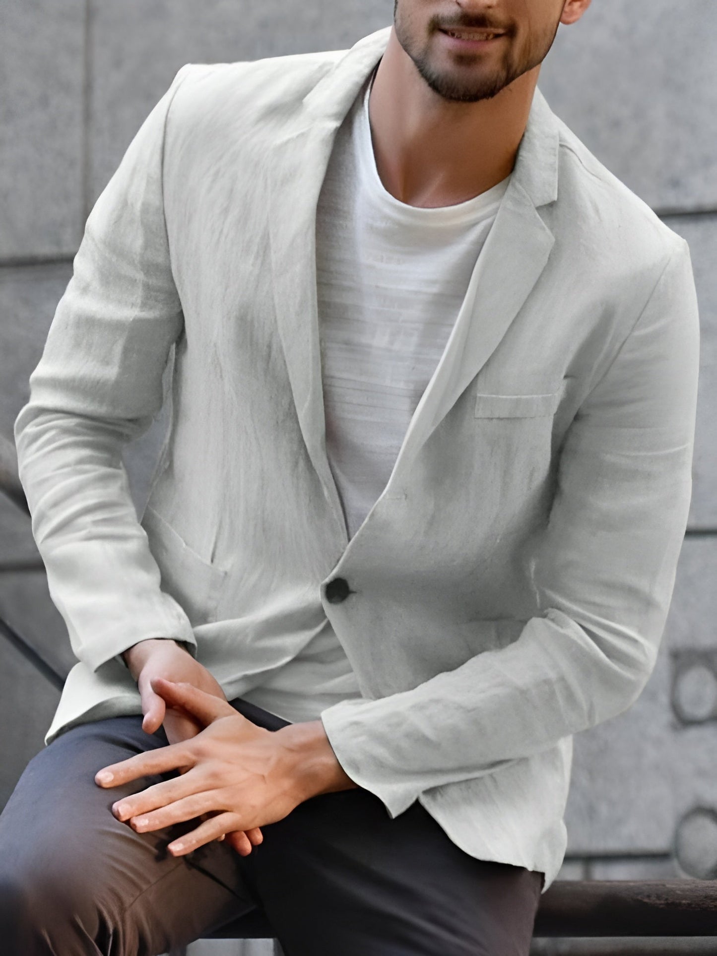 Veste Lin Homme Élégante et Décontractée pour Tous Les Occasions