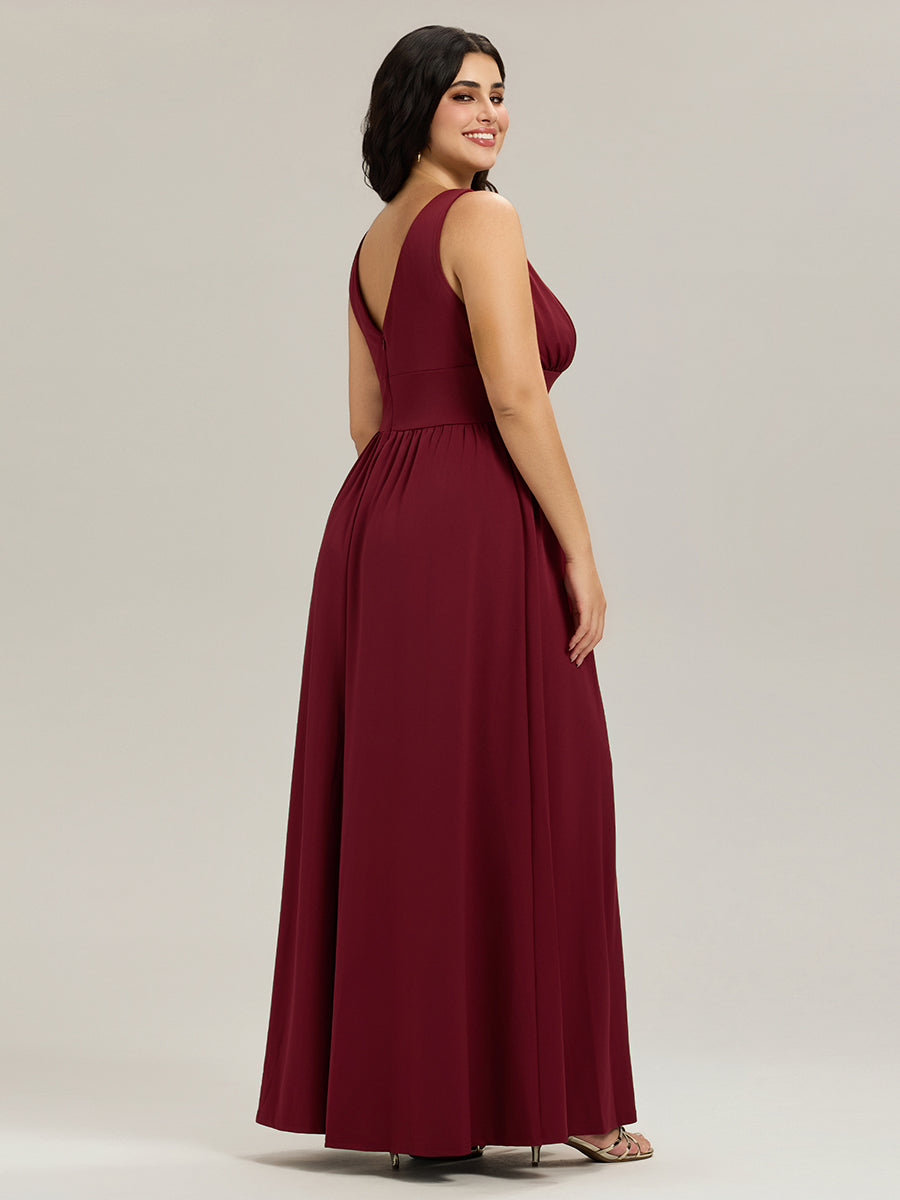 Robe de soirée Femme Taille empire Col en V Fluide