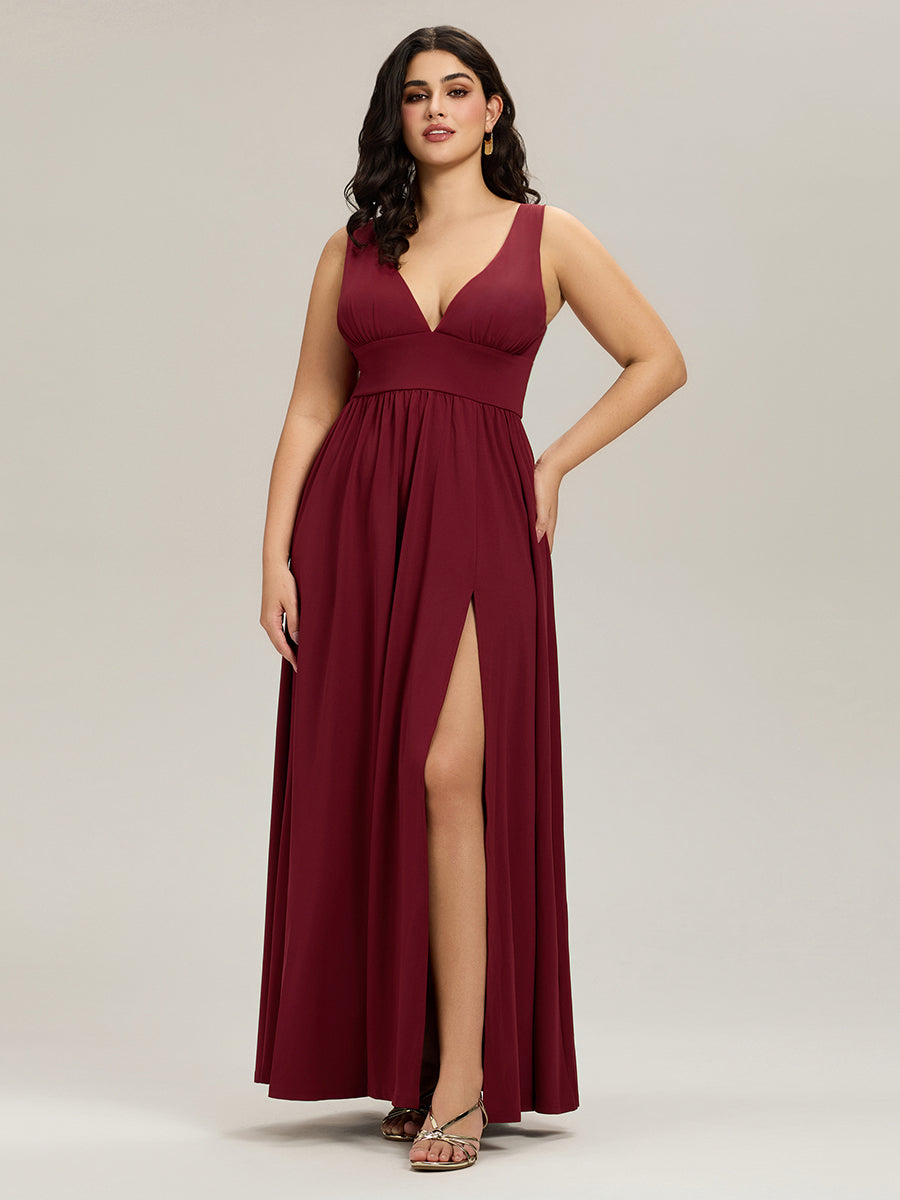 Robe de soirée Femme Taille empire Col en V Fluide