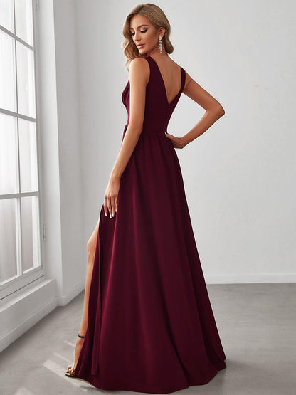 Robe de soirée Femme Taille empire Col en V Fluide