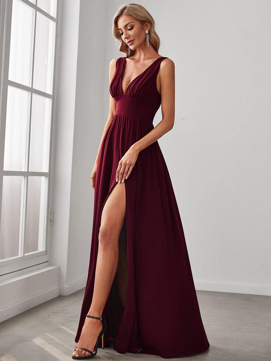 Robe de soirée Femme Taille empire Col en V Fluide