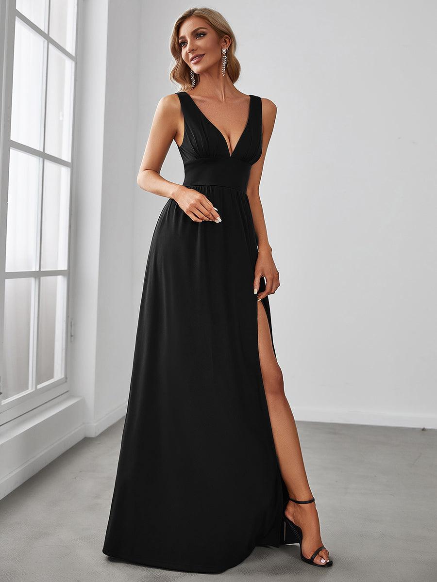 Robe de soirée Femme Taille empire Col en V Fluide
