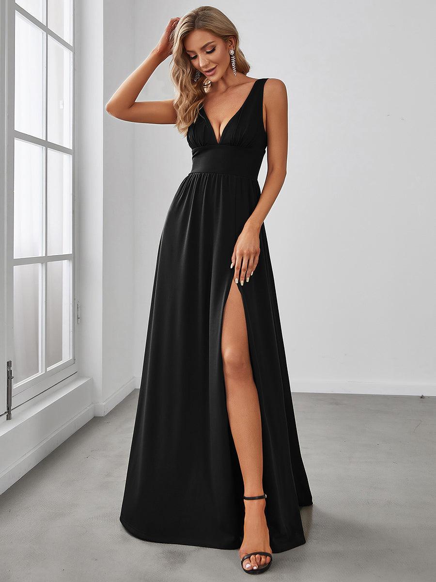 Robe de soirée Femme Taille empire Col en V Fluide