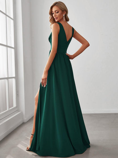 Robe de soirée Femme Taille empire Col en V Fluide
