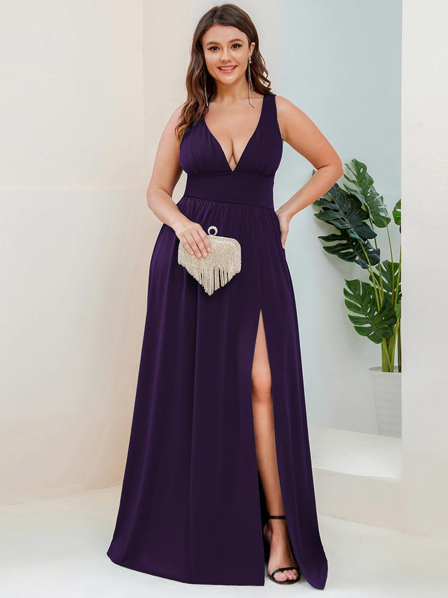 Robe de soirée Femme Taille empire Col en V Fluide