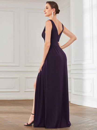 Robe de soirée Femme Taille empire Col en V Fluide