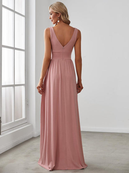 Robe de soirée Femme Taille empire Col en V Fluide