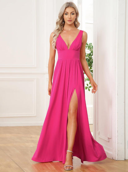 Robe de soirée Femme Taille empire Col en V Fluide