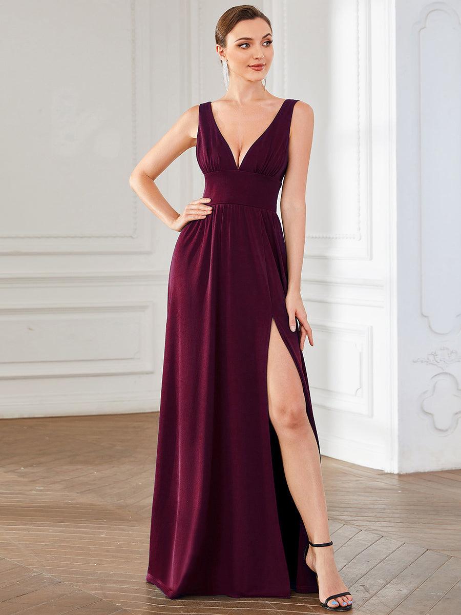 Robe de soirée Femme Taille empire Col en V Fluide