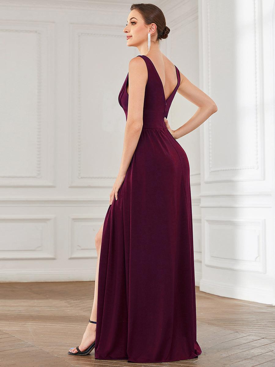 Robe de soirée Femme Taille empire Col en V Fluide