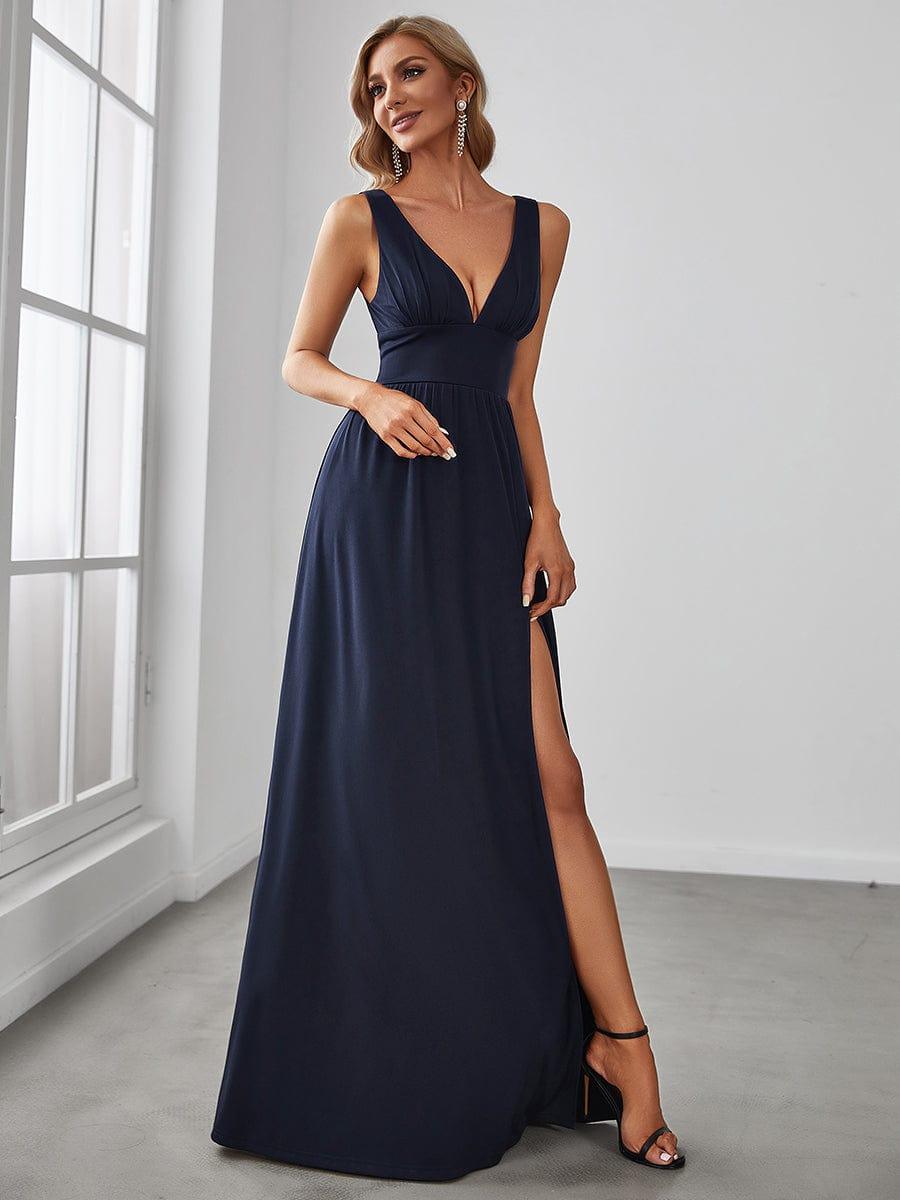 Robe de soirée Femme Taille empire Col en V Fluide