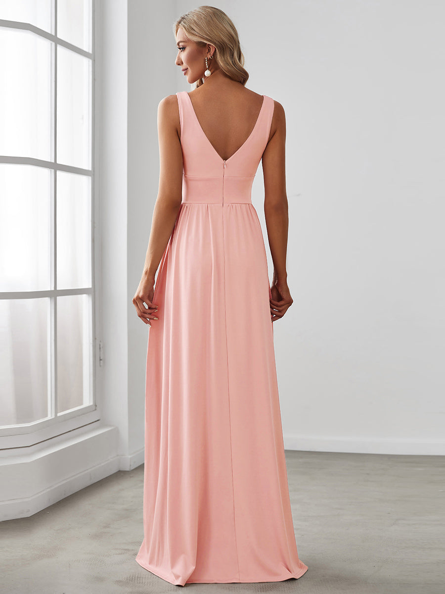 Robe de soirée Femme Taille empire Col en V Fluide