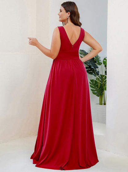 Robe de soirée Femme Taille empire Col en V Fluide