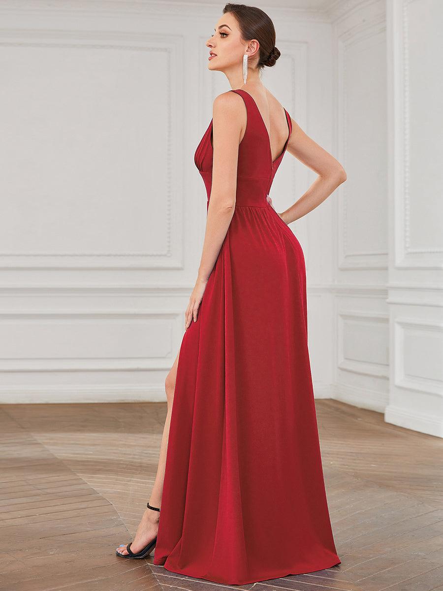 Robe de soirée Femme Taille empire Col en V Fluide