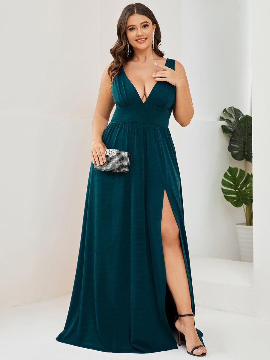 Robe de soirée Femme Taille empire Col en V Fluide