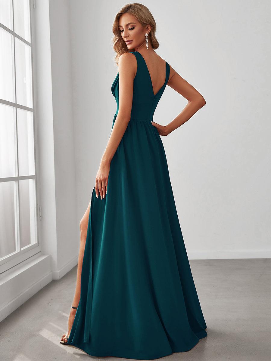 Robe de soirée Femme Taille empire Col en V Fluide