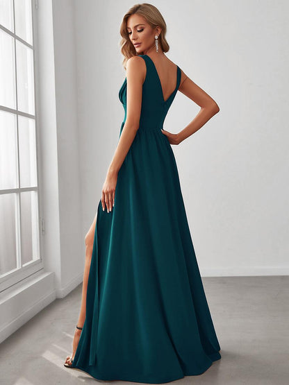 Robe de soirée Femme Taille empire Col en V Fluide