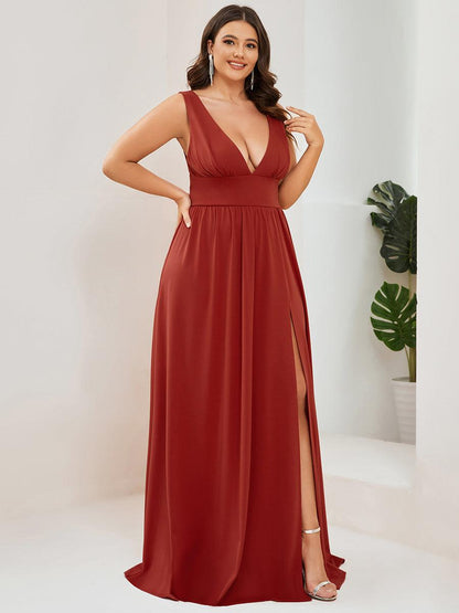 Robe de soirée Femme Taille empire Col en V Fluide