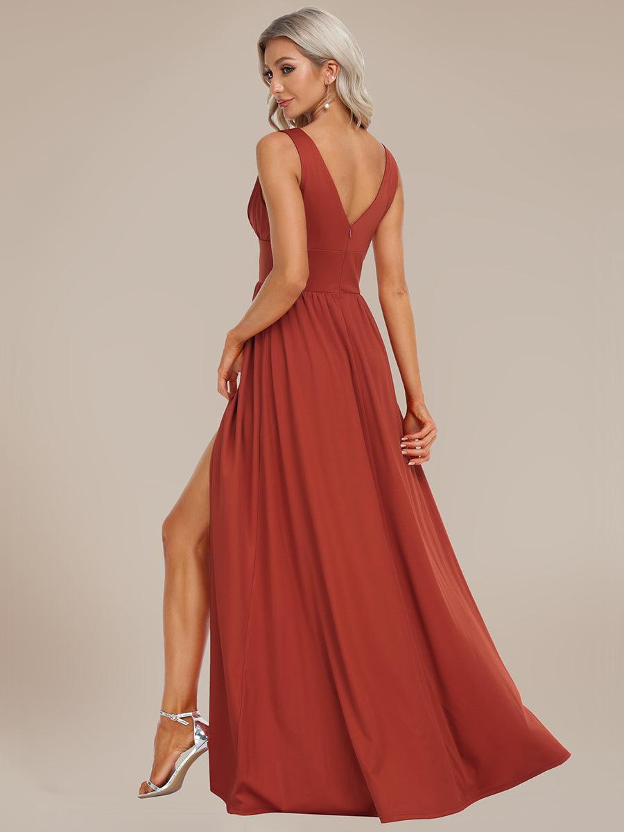Robe de soirée Femme Taille empire Col en V Fluide