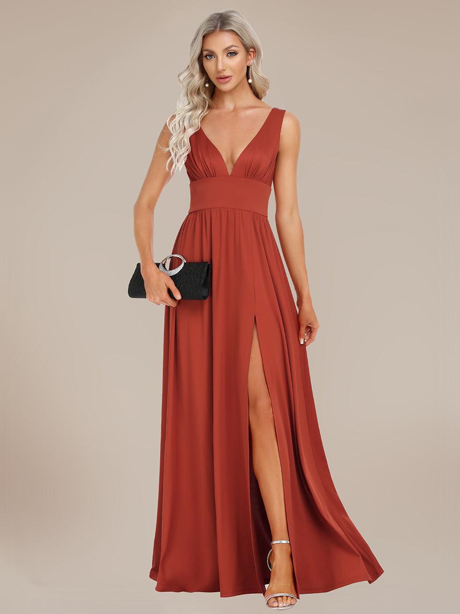 Robe de soirée Femme Taille empire Col en V Fluide