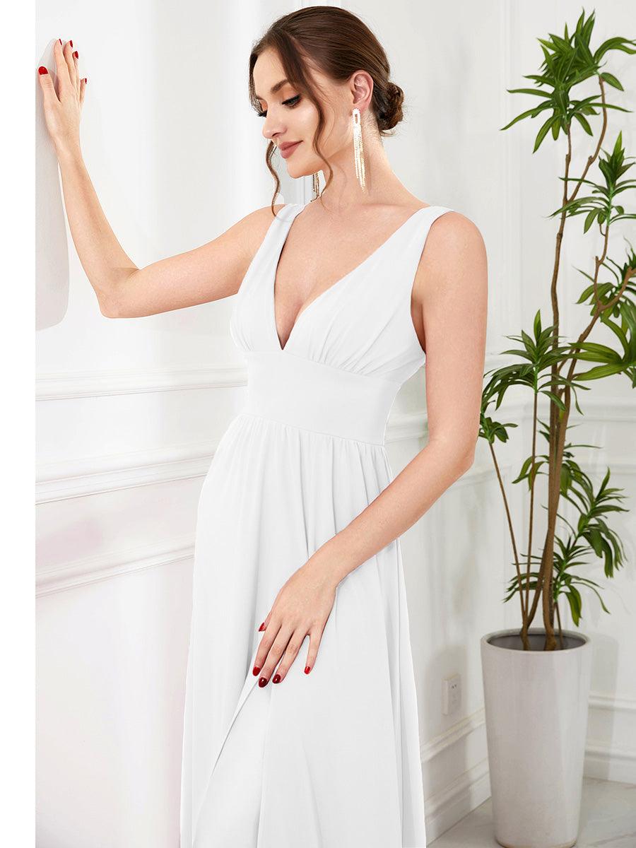 Robe de soirée Femme Taille empire Col en V Fluide