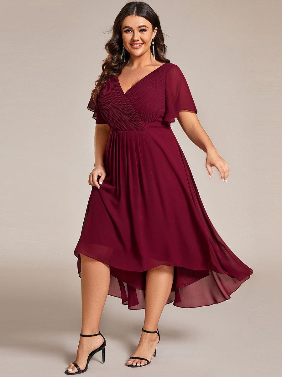 Robe Femme Coupe Fluide Col en V Élégante pour Invitée de Mariage