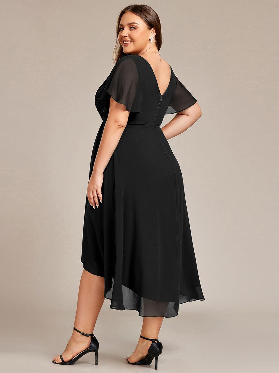 Robe Femme Coupe Fluide Col en V Élégante pour Invitée de Mariage