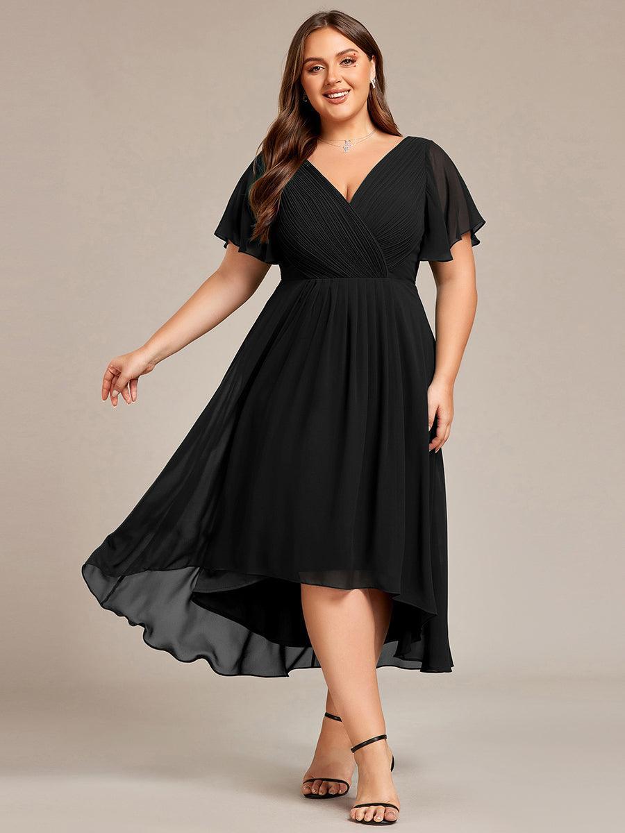 Robe Femme Coupe Fluide Col en V Élégante pour Invitée de Mariage