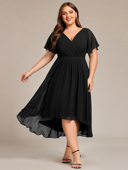 Robe Femme Coupe Fluide Col en V Élégante pour Invitée de Mariage