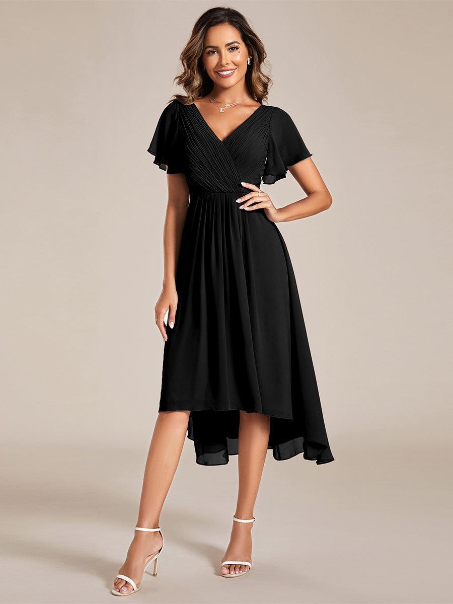 Robe Femme Coupe Fluide Col en V Élégante pour Invitée de Mariage