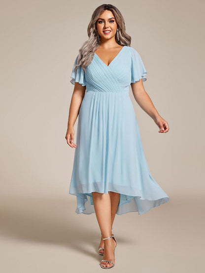 Robe Femme Coupe Fluide Col en V Élégante pour Invitée de Mariage