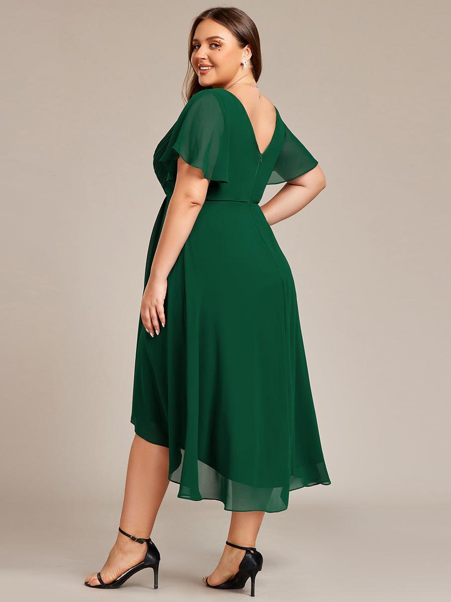 Robe Femme Coupe Fluide Col en V Élégante pour Invitée de Mariage