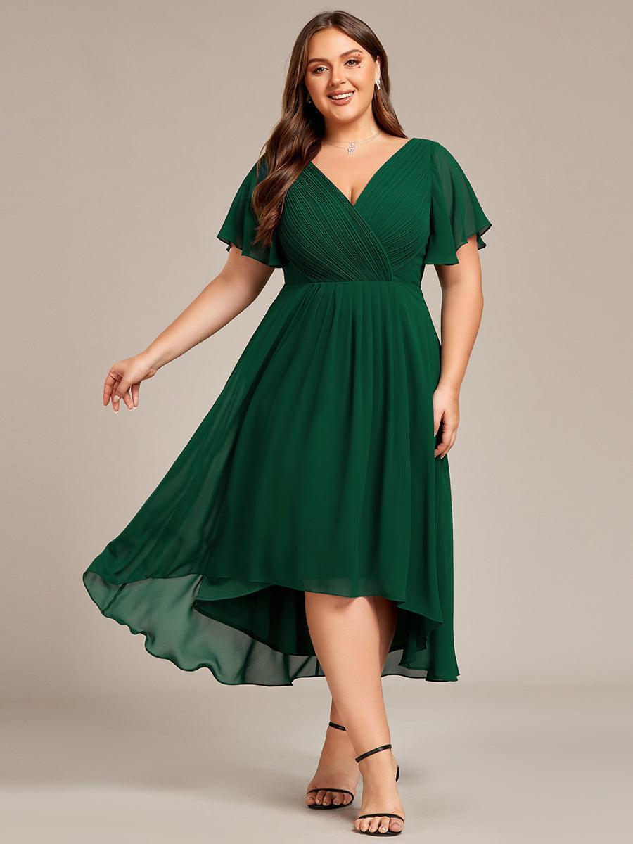 Robe Femme Coupe Fluide Col en V Élégante pour Invitée de Mariage