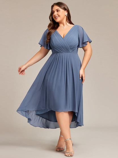 Robe Femme Coupe Fluide Col en V Élégante pour Invitée de Mariage