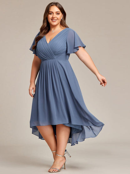 Robe Femme Coupe Fluide Col en V Élégante pour Invitée de Mariage
