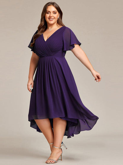 Robe Femme Coupe Fluide Col en V Élégante pour Invitée de Mariage