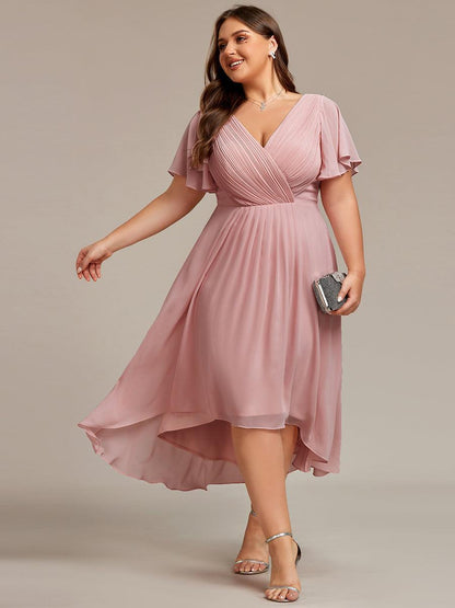 Robe Femme Coupe Fluide Col en V Élégante pour Invitée de Mariage
