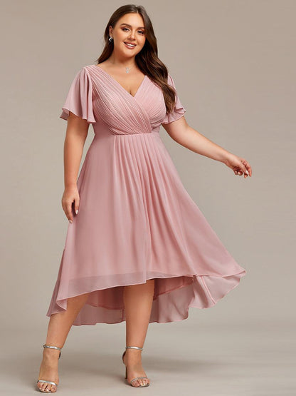 Robe Femme Coupe Fluide Col en V Élégante pour Invitée de Mariage