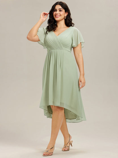 Robe Femme Coupe Fluide Col en V Élégante pour Invitée de Mariage