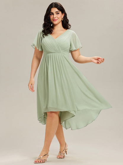 Robe Femme Coupe Fluide Col en V Élégante pour Invitée de Mariage