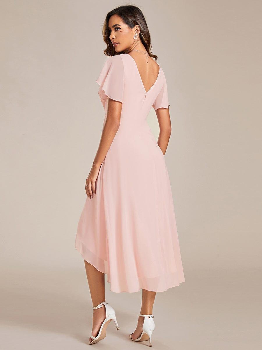 Robe Femme Coupe Fluide Col en V Élégante pour Invitée de Mariage