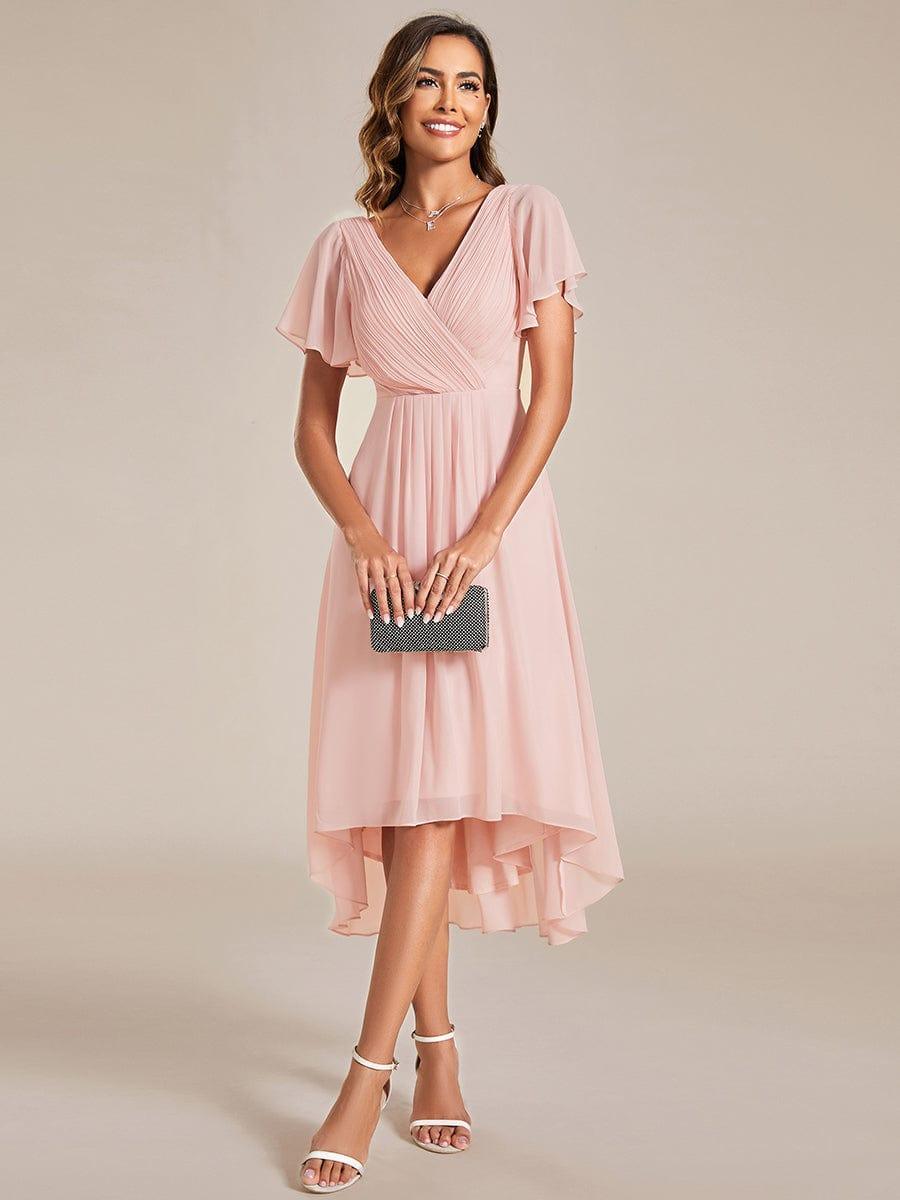 Robe Femme Coupe Fluide Col en V Élégante pour Invitée de Mariage