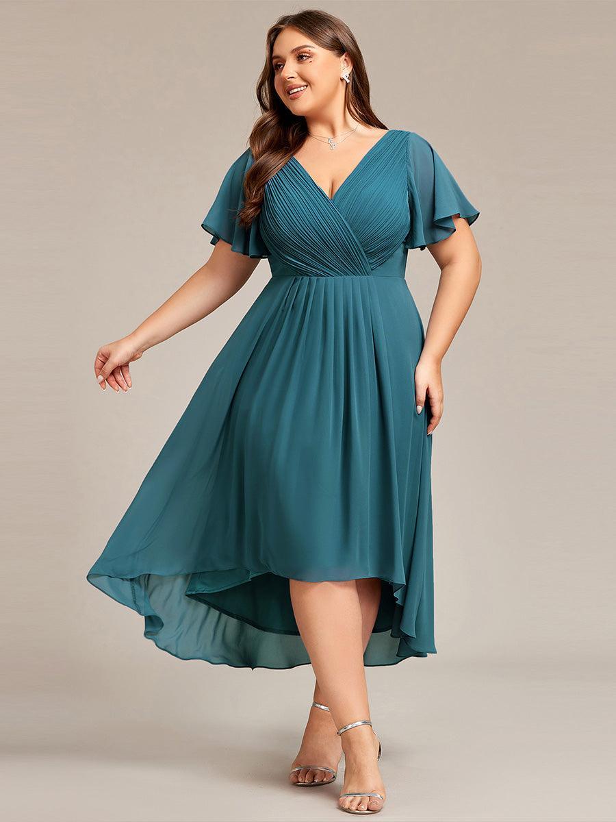 Robe Femme Coupe Fluide Col en V Élégante pour Invitée de Mariage