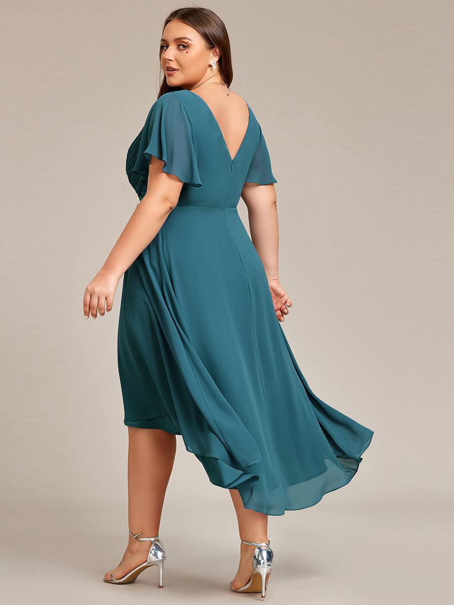 Robe Femme Coupe Fluide Col en V Élégante pour Invitée de Mariage