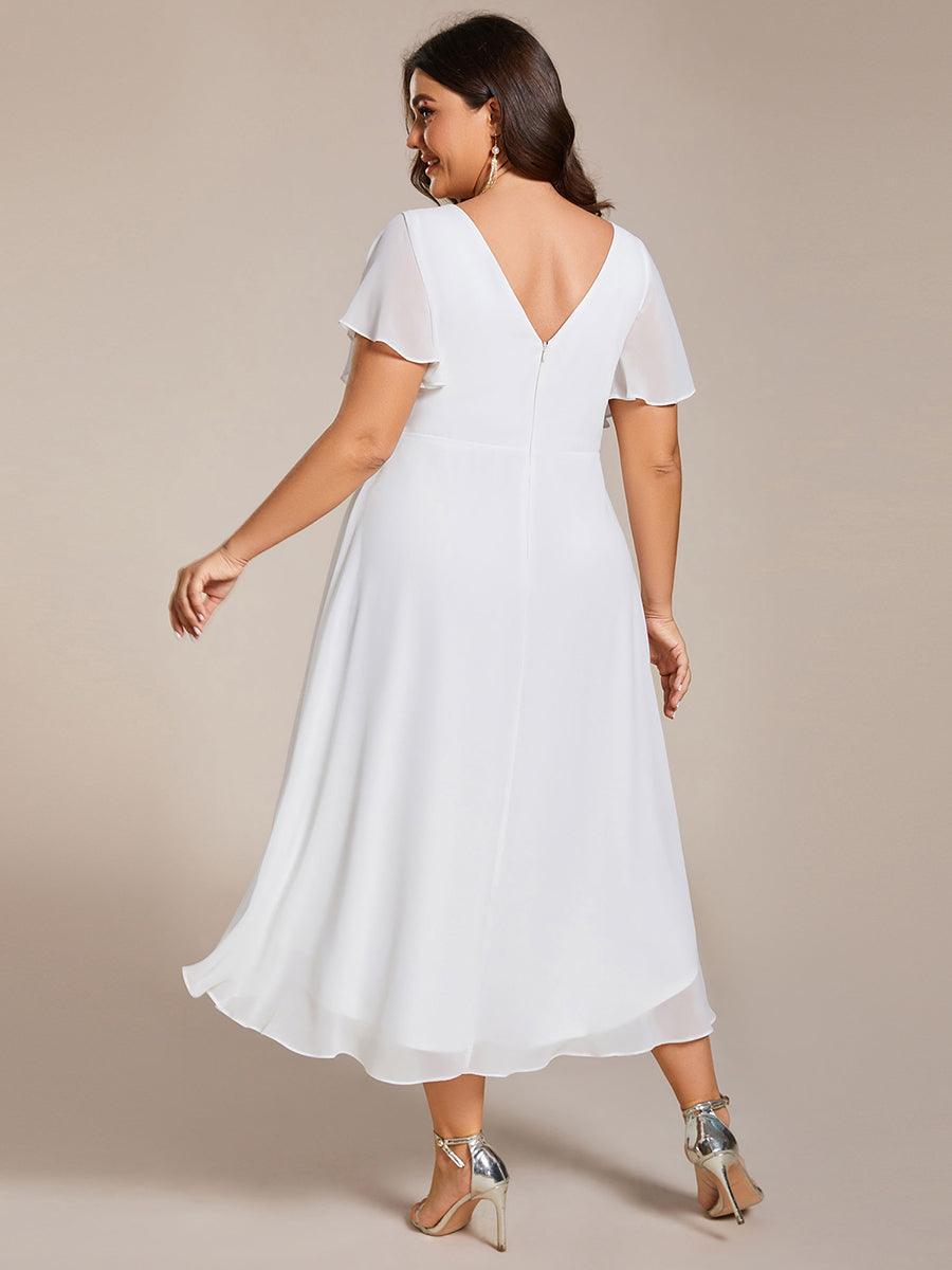 Robe Femme Coupe Fluide Col en V Élégante pour Invitée de Mariage