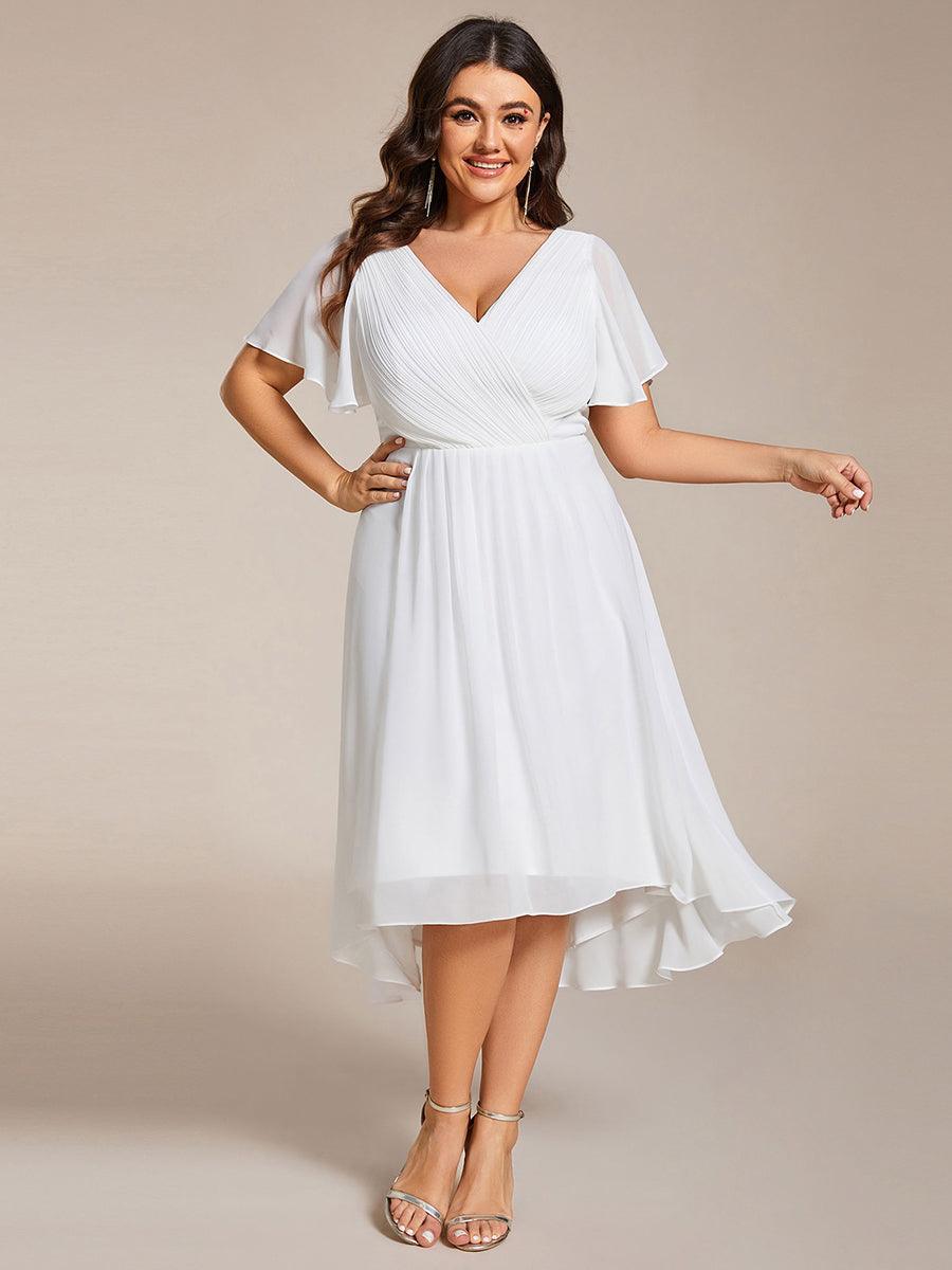 Robe Femme Coupe Fluide Col en V Élégante pour Invitée de Mariage