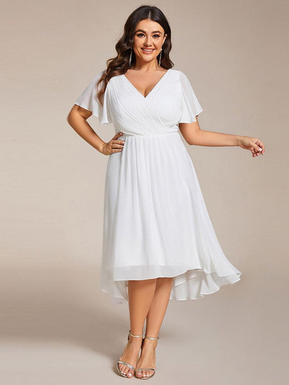 Robe Femme Coupe Fluide Col en V Élégante pour Invitée de Mariage